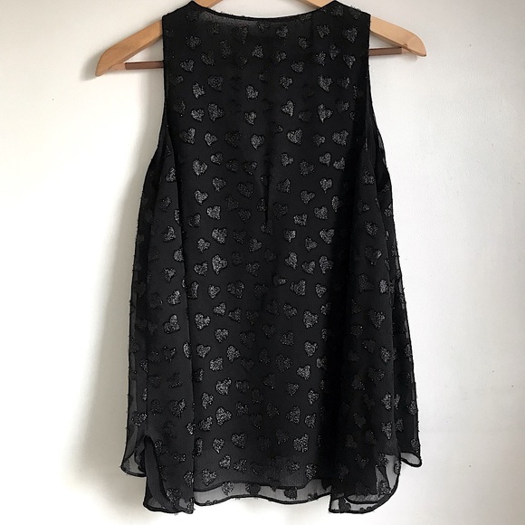 ALICE +OLIVIA Bruden Shimmery Heart Draped Top - Picture 5 of 10